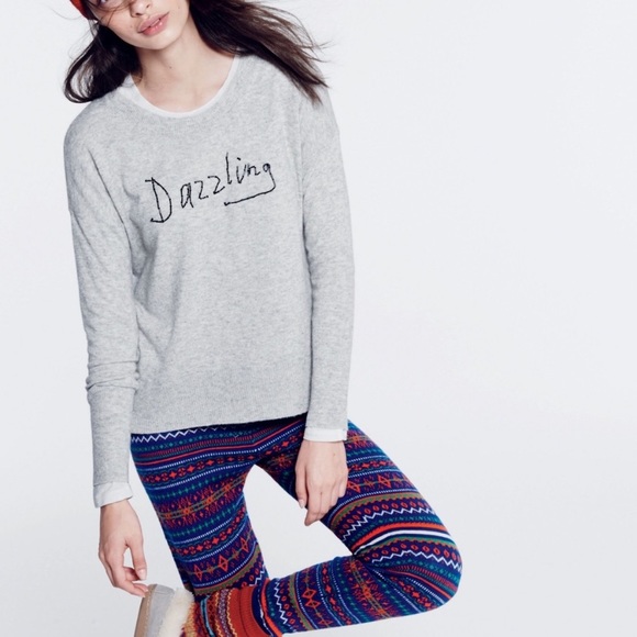 J.Crew XS Extra Small Hugo Guinness™ J.Crew Dazzling Wool Blend Sweater Gray - Picture 2 of 9